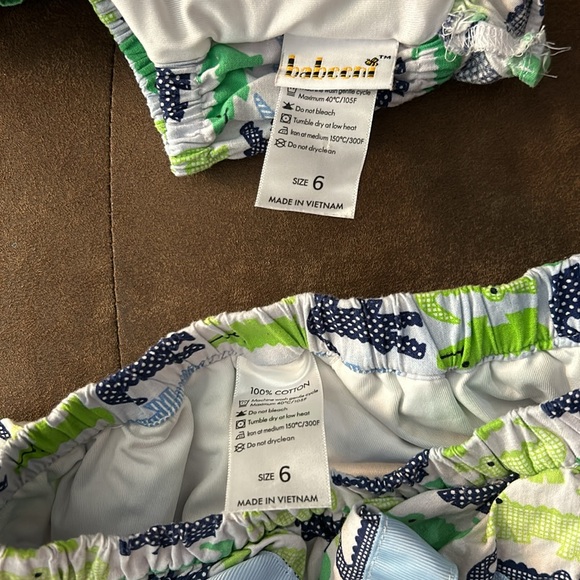 Girls Smocked Alligator Bathing Suit - Picture 3 of 3